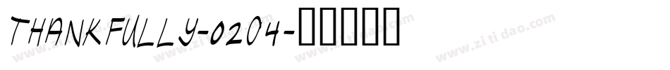 Thankfully-02O4字体转换