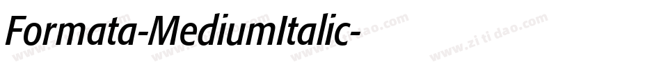 Formata-MediumItalic字体转换