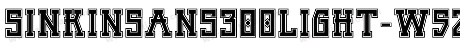 SinkinSans300Light-W52O字体转换