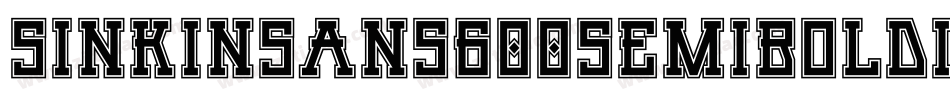 SinkinSans600SemiboldItalic-p52O字体转换
