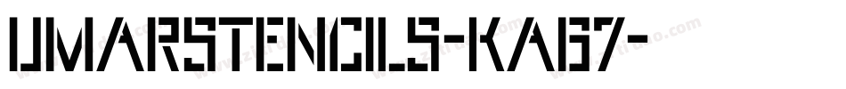 Umarstencils-KA67字体转换