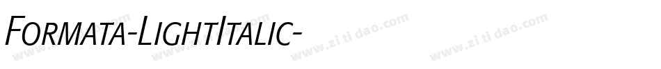 Formata-LightItalic字体转换