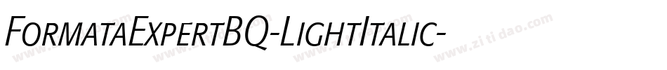 FormataExpertBQ-LightItalic字体转换