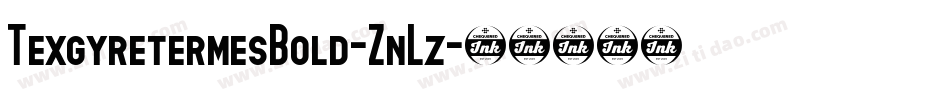 TexgyretermesBold-ZnLz字体转换