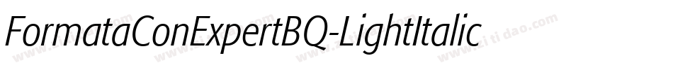 FormataConExpertBQ-LightItalic字体转换