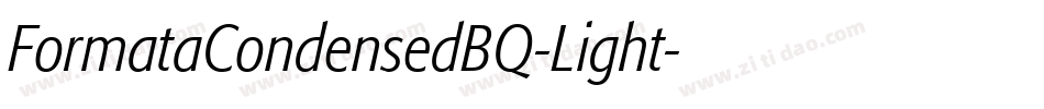 FormataCondensedBQ-Light字体转换