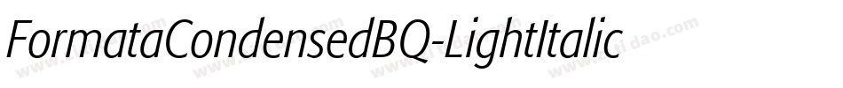 FormataCondensedBQ-LightItalic字体转换