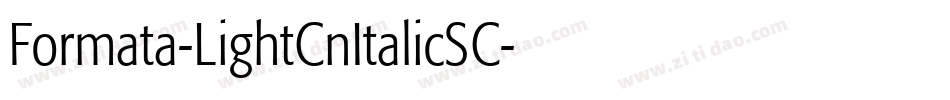 Formata-LightCnItalicSC字体转换