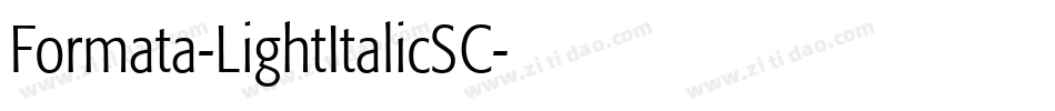 Formata-LightItalicSC字体转换