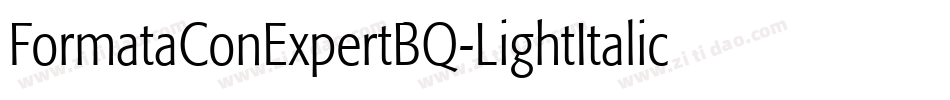 FormataConExpertBQ-LightItalic字体转换
