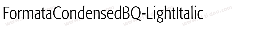 FormataCondensedBQ-LightItalic字体转换