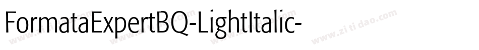 FormataExpertBQ-LightItalic字体转换