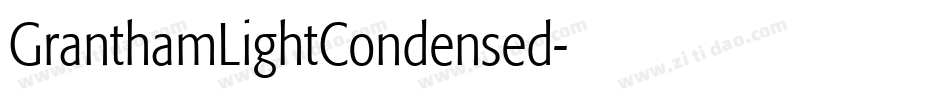 GranthamLightCondensed字体转换