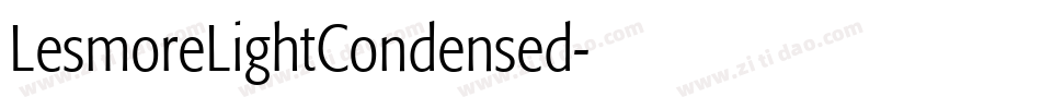 LesmoreLightCondensed字体转换