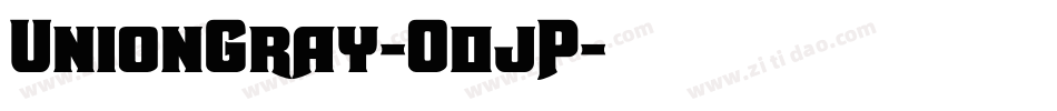 UnionGray-O0jP字体转换