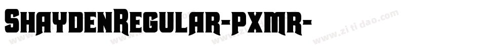 ShaydenRegular-pxmr字体转换