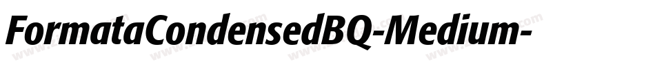FormataCondensedBQ-Medium字体转换