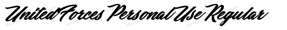 UnitedForcesPersonalUseRegular-EaJmz字体转换