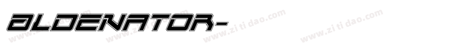 Aldenator字体转换