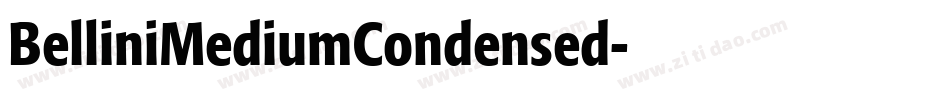BelliniMediumCondensed字体转换