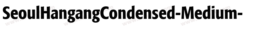 SeoulHangangCondensed-Medium字体转换