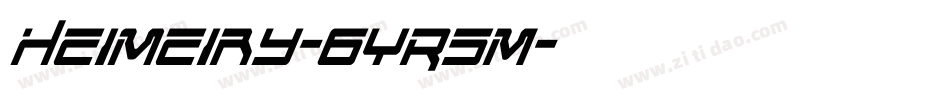 Heimeiry-6YR5M字体转换