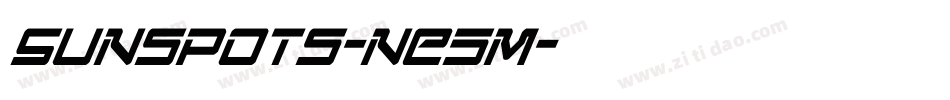 Sunspots-nE5M字体转换 Sunspots-nE5M字体转换