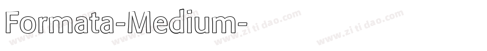 Formata-Medium字体转换