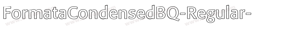 FormataCondensedBQ-Regular字体转换