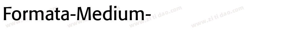 Formata-Medium字体转换