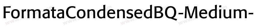 FormataCondensedBQ-Medium字体转换
