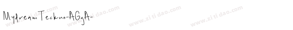 MydreamTeckno-AGgA字体转换