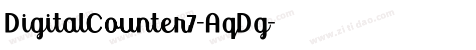 DigitalCounter7-AqDg字体转换