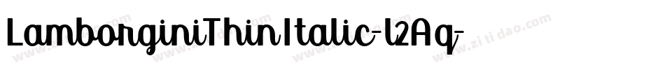 LamborginiThinItalic-l2Aq字体转换