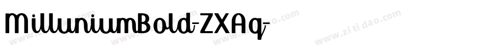 MilluniumBold-ZXAq字体转换