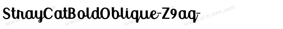 StrayCatBoldOblique-Z9aq字体转换