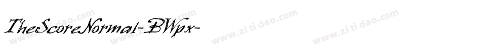 TheScoreNormal-BWpx字体转换