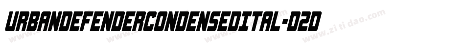UrbanDefenderCondensedItal-D2dR字体转换