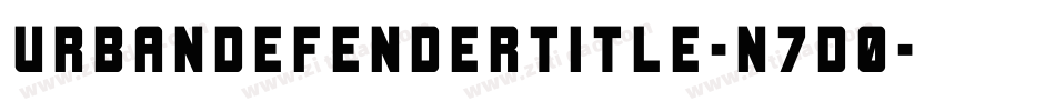 UrbanDefenderTitle-n7D0字体转换