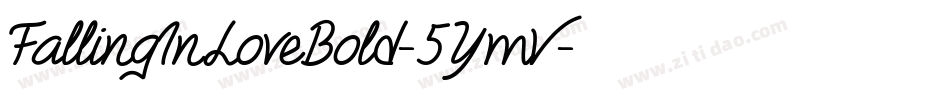 FallingInLoveBold-5YmV字体转换