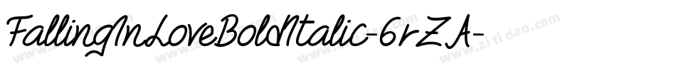 FallingInLoveBoldItalic-6rZA字体转换