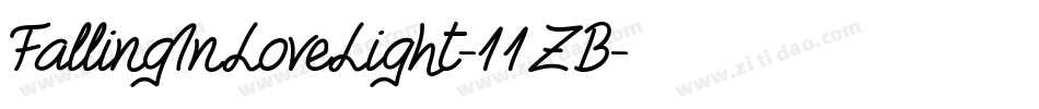 FallingInLoveLight-11ZB字体转换