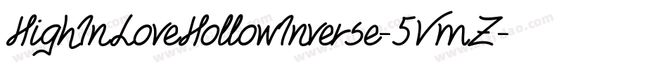 HighInLoveHollowInverse-5VmZ字体转换