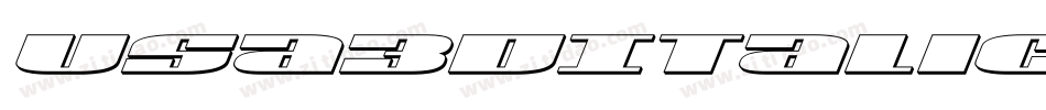 Usa3DItalic-34z8字体转换 Usa3DItalic-34z8字体转换