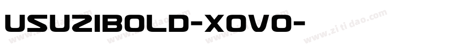 UsuziBold-XOVo字体转换