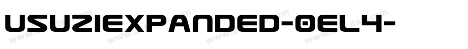 UsuziExpanded-0eL4字体转换