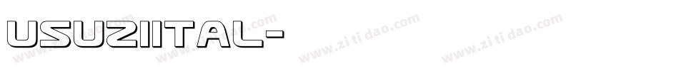usuziital字体转换