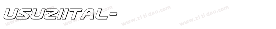 usuziital字体转换