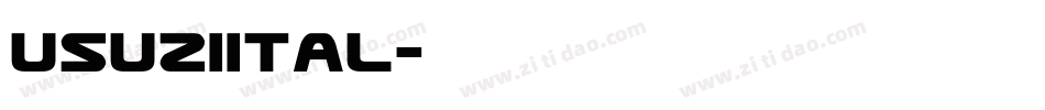 usuziital字体转换