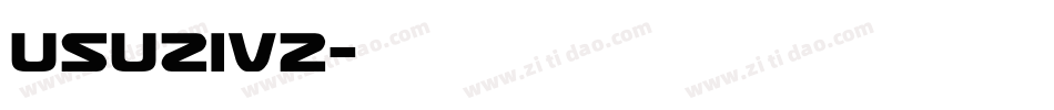 usuziv2字体转换